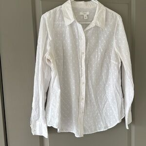 Sheer White Button Down